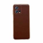 For Motorola Moto S30 Pro Genuine Leather Xiaoya Series Nano Plating Phone Case(Coffee)