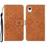 For Samsung Galaxy A23e Ethnic Style Embossed Pattern Leather Phone Case(Brown)