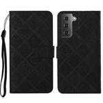 For Samsung Galaxy S23+ 5G Ethnic Style Embossed Pattern Leather Phone Case(Black)