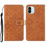 For Xiaomi Redmi A1 Ethnic Style Embossed Pattern Leather Phone Case(Brown)