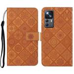 For Xiaomi 12T / 12T Pro / Redmi K50 Ultra Ethnic Style Embossed Pattern Leather Phone Case(Brown)