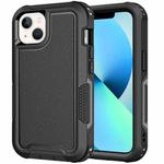 For iPhone 13 3 in 1 PC + TPU Shockproof Phone Case(Black)