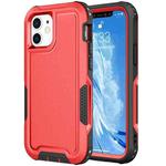 For iPhone 12 3 in 1 PC + TPU Shockproof Phone Case(Red)