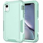 For iPhone XR 3 in 1 PC + TPU Shockproof Phone Case(Mint Green)
