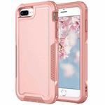 For iPhone 6 Plus / 7 Plus / 8 Plus 3 in 1 PC + TPU Shockproof Phone Case(Pink)