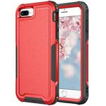 For iPhone 6 Plus / 7 Plus / 8 Plus 3 in 1 PC + TPU Shockproof Phone Case(Red)