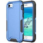 For iPhone 6 / 7 / 8 / SE 2020 3 in 1 PC + TPU Shockproof Phone Case(Blue)