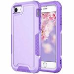 For iPhone 6 / 7 / 8 / SE 2020 3 in 1 PC + TPU Shockproof Phone Case(Purple)