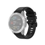 For Garmin Fenix 6 22mm Quick Release Official Texture Wrist Strap Watchband with Plastic Button(Black)