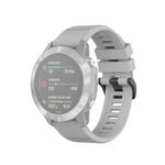 For Garmin Fenix 6 22mm Quick Release Official Texture Wrist Strap Watchband with Plastic Button(Grey)
