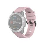 For Garmin Fenix 6 22mm Quick Release Official Texture Wrist Strap Watchband with Plastic Button(Rose Pink)