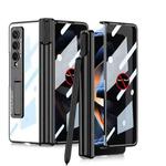 For Samsung Galaxy Z Fold4 GKK Integrated Magnetic Folding Phantom Privacy Phone Case with Pen Holder(Black)