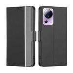 For Xiaomi Civi 2 5G Twill Texture Side Buckle Leather Phone Case(Black)