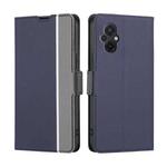 For Xiaomi Poco M5 4G Twill Texture Side Buckle Leather Phone Case(Blue)