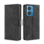 For vivo Y55 4G Skin Feel Crocodile Magnetic Clasp Leather Phone Case(Black)