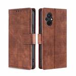 For Xiaomi Poco M5 4G Skin Feel Crocodile Magnetic Clasp Leather Phone Case(Brown)