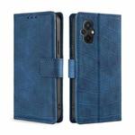 For Xiaomi Poco M5 4G Skin Feel Crocodile Magnetic Clasp Leather Phone Case(Blue)