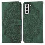 For Samsung Galaxy S23+ 5G Mandala Embossed Flip Leather Phone Case(Green)