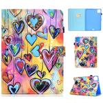 For iPad Pro 11 (2020) Sewing Thread Horizontal Painted Flat Leather Tablet Case with Sleep Function & Pen Cover & Anti Skid Strip & Card Slot & Holder(Love)