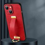 For iPhone 14 SULADA Cool Series PC + Leather Texture Skin Feel Phone Case(Red)