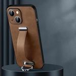 For iPhone 14 Plus SULADA Cool Series PC + Leather Texture Skin Feel Phone Case(Brown)