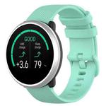 For Polar Ignite 20mm Small Plaid Texture Silicone Wrist Strap Watchband(Teal)