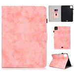 For iPad Pro 11 (2020) Sewing Thread Horizontal Solid Color Flat Leather Tablet Case with Sleep Function & Pen Cover & Anti Skid Strip & Card Slot & Holder(Pink)