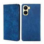 For vivo Y16 4G/Y02s 4G Skin Feel Magnetic Horizontal Flip Leather Phone Case(Blue)