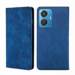 For vivo Y55 4G Skin Feel Magnetic Horizontal Flip Leather Phone Case(Blue)