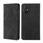 For Xiaomi Poco M5 4G Skin Feel Magnetic Horizontal Flip Leather Phone Case(Black)