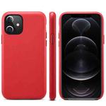For iPhone 12 mini Lamb Grain PU Back Cover Phone Case(Red)
