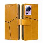 For Xiaomi Civi 2 5G Geometric Stitching Horizontal Flip Leather Phone Case(Yellow)