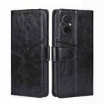 For Xiaomi Poco M5 4G Geometric Stitching Horizontal Flip Leather Phone Case(Black)