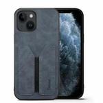 For iPhone 13 mini Denior DV Elastic Card PU Back Cover Phone Case(Grey)
