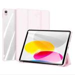 For iPad 10th Gen 10.9 2022 DUX DUCIS Copa Series Smart Leather Tablet Case(Pink)