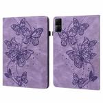 For Xiaomi Redmi Pad 10.61 Embossed Butterfly Pattern Leather Tablet Case(Purple)