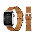 Microporous Leather Strap For Apple Watch Ultra 49mm / Series 8&7 45mm / SE 2&6&SE&5&4 44mm / 3&2&1 42mm (Brown)