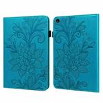 For Lenovo Tab M10 3rd Gen Lace Flower Embossing Pattern Leather Tablet Case(Blue)