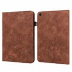 For Lenovo Tab M10 3rd Gen Lace Flower Embossing Pattern Leather Tablet Case(Brown)