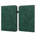 For OPPO Pad Air 2022 Lace Flower Embossing Pattern Leather Tablet Case(Green)