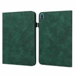 For Nokia T20 10.4 2021 Lace Flower Embossing Pattern Leather Tablet Case(Green)