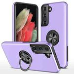 For Samsung Galaxy S22 5G PC + TPU Magnetic Phone Case with Invisible Ring Holder(Purple)