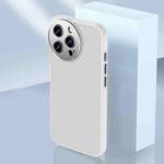 For iPhone 14 Charming Eye Series Lens Protector Skin Frosted Phone Case(White)