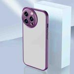 For iPhone 14 Pro Max Charming Eye Series Lens Protector Skin Frosted Phone Case(Purple)