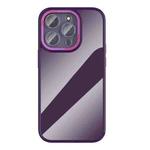 For iPhone 14 Ming Shield Series High Transparent Solid Color Phone Case(Dark Purple)