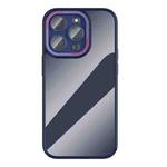 For iPhone 14 Ming Shield Series High Transparent Solid Color Phone Case(Dark Blue)