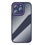 For iPhone 14 Plus Ming Shield Series High Transparent Solid Color Phone Case(Dark Blue)