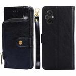 For Xiaomi Poco M5 4G Zipper Bag Leather Phone Case(Black)