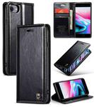 For iPhone SE 2022 / SE 2020 / 7 / 8 CaseMe 003 Crazy Horse Texture Leather Phone Case(Black)