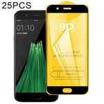 For OPPO R11 25pcs 9D Full Glue Full Screen Tempered Glass Film